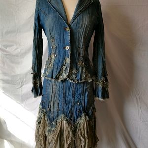 Jean skirt and jacket - Chagall